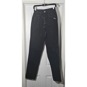 Vintage Rocky Mountain Jean Rockies High-rise Black 28/7 X-Long Western Bareback